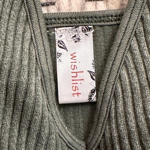 Green Ribbed Tank Top - Picture 3 of 3